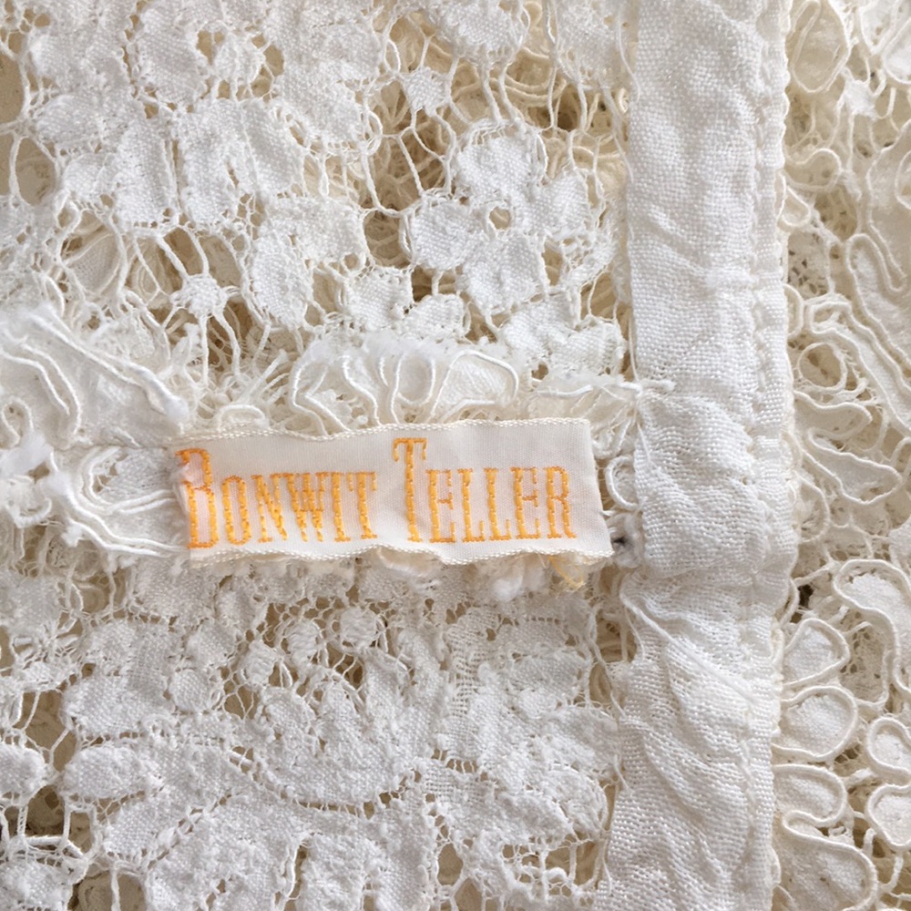 White lace blouse. Drop shoulder style. Vintage - Picture 7 of 10
